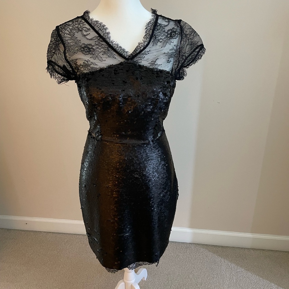 BCBG Sequin & Lace mini dress